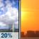 Monday: Slight Chance Showers And Thunderstorms then Mostly Sunny