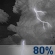 Tuesday Night: A slight chance of showers and thunderstorms before 7pm, then showers and thunderstorms. Mostly cloudy, with a low around 64. East northeast wind 5 to 10 mph. Chance of precipitation is 80%. Tuesday Night: Slight Chance Showers And Thunderstorms then Showers And Thunderstorms